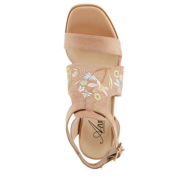 NEW AZURA women\'s romantic sandal heels in beige